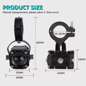 پروژکتور سهحالته موتور سیکلت مدل Square Beam – نور سفید، زرد و قرمز